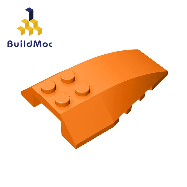 BuildMOC совместимые сборы частицы 43712 Клин 6x4 для строительных блоков детали сделай