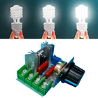 Регулятор напряжения переменного тока, 220 В, 2000 Вт, регулятор скорости электродвигателя, 220 В, бесколлекторный электронный тиристор, переключатель контроля температуры, диммер