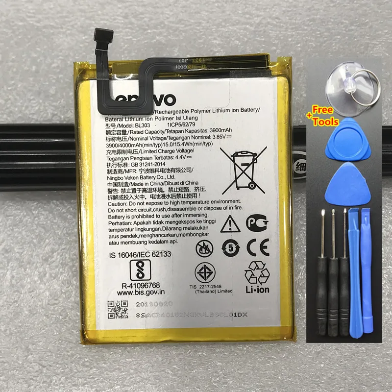 

New Original 3.85V 4000mAh 15.4Wh BL303 Replacement Battery For Lenovo BL303 Batteries