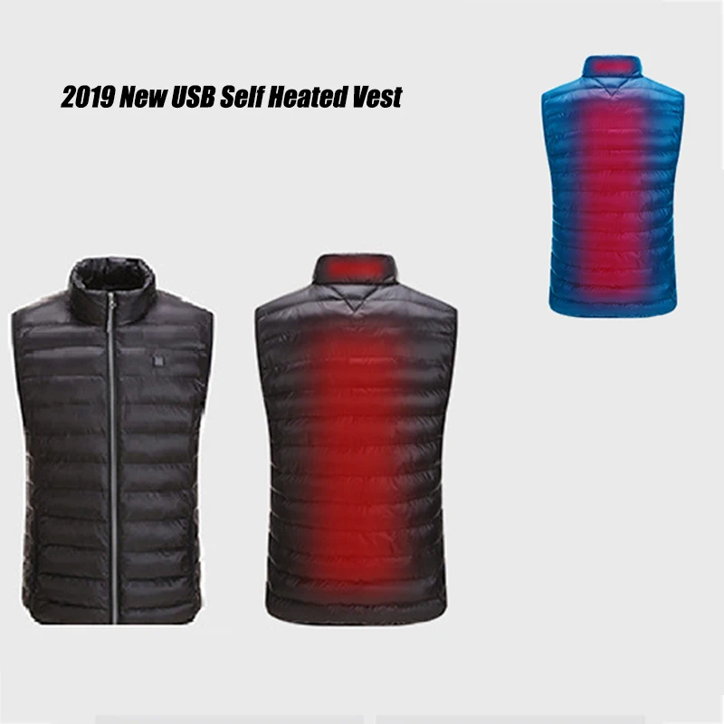 Нагревательный жилет моющийся зарядка от Usb теплый контроль температуры зимний
