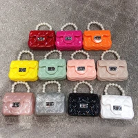 kids mini jelly purse and handbag 2021 pvc transparent crossbody bags for baby girls cute small coin pouch party hand bag purse