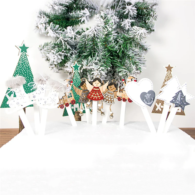 Рождественские украшения креативный Санта Клаус деревянная роспись сделай сам