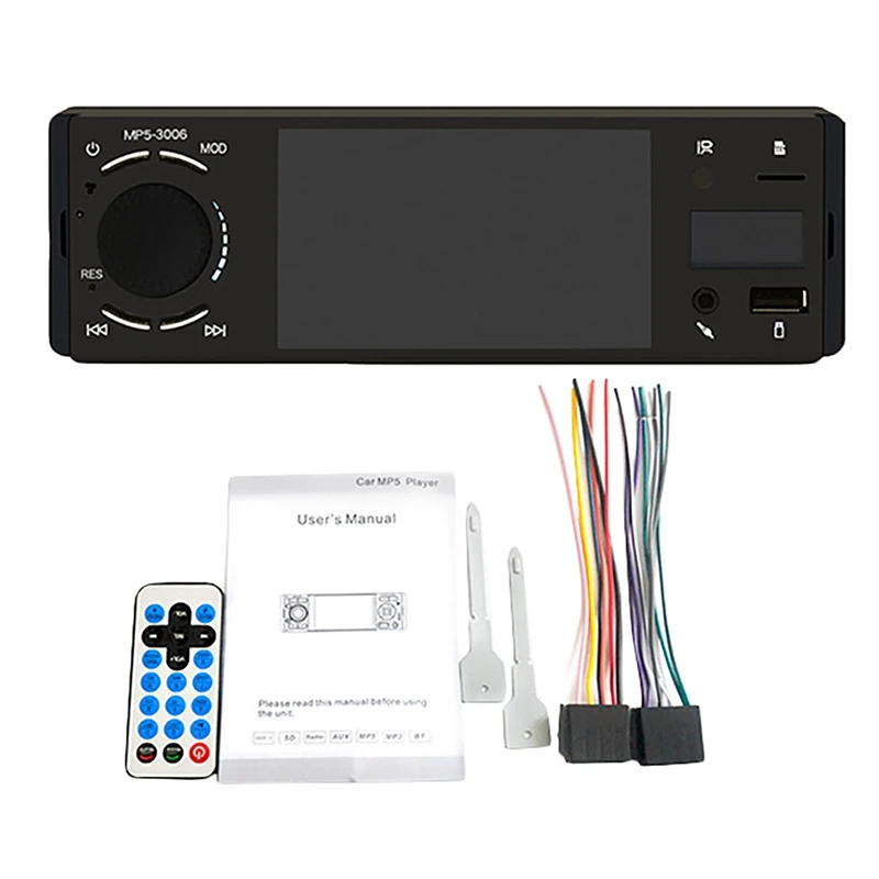 

Bluetooth автомобильный радиоприемник 1 Din Зеркало Ссылка 4 дюйма Пресс Экран MP5 видеоплеер USB TF громкой связи Bluetooth гарнитура для A2DP стерео Систем...