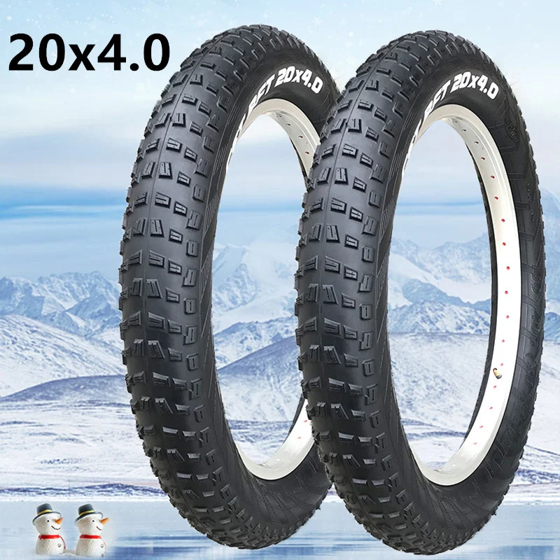 20Inch Snow Bike tire 20x4.0 ATV tyre beach bike city fat Electric Bicycle tires inner tube 100-406 Fat Tire ebike | Спорт и