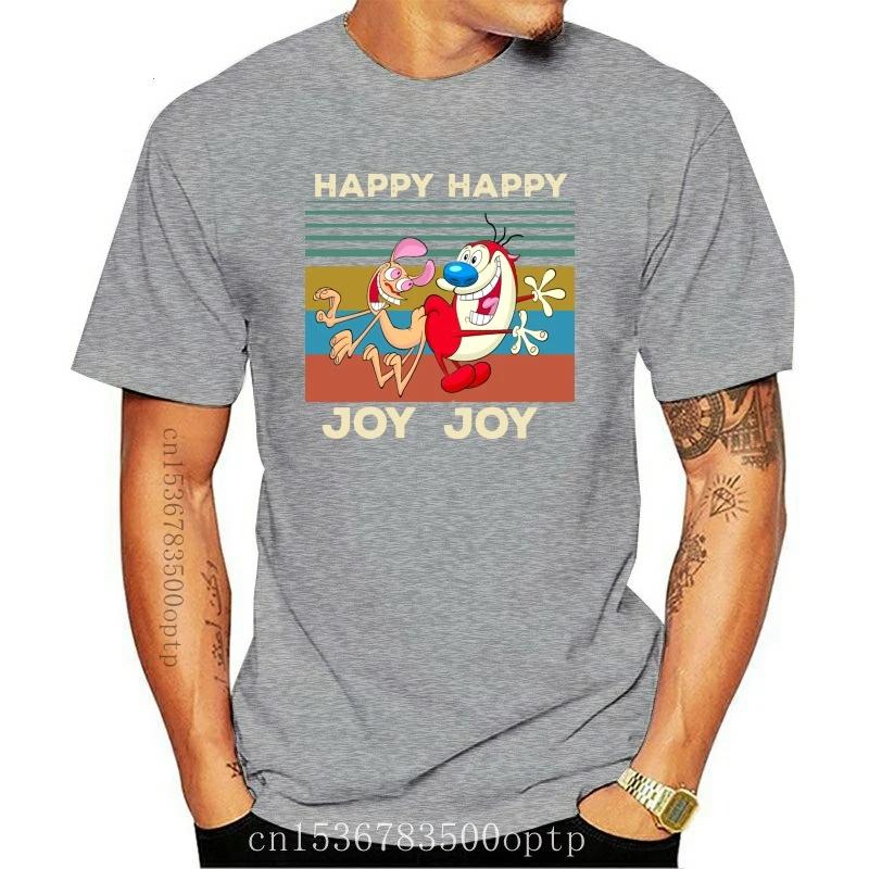 

New Ren And Stimpy Happy Happy Joy Joy Vintage Shirt Oversized Tee Shirt