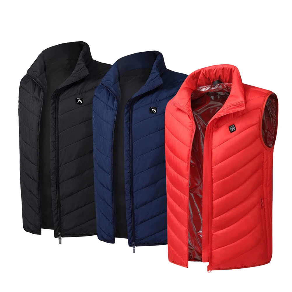 

Heated vest jacket 8 heating zones USB men’s vest winter electric heating sleeveless jacket travel outdoor vest heated jacket