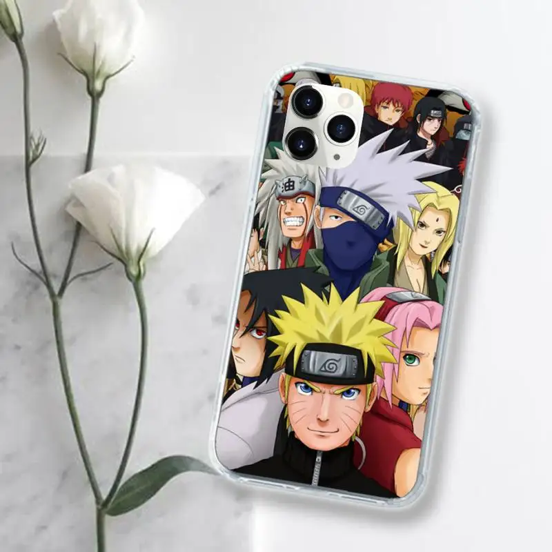 

Japanese Anime NARUTO Kakashi Sasuke Phone Case Transparent for iPhone 11 12 mini pro XS MAX 8 7 6 6S Plus X 5S SE 2020 XR