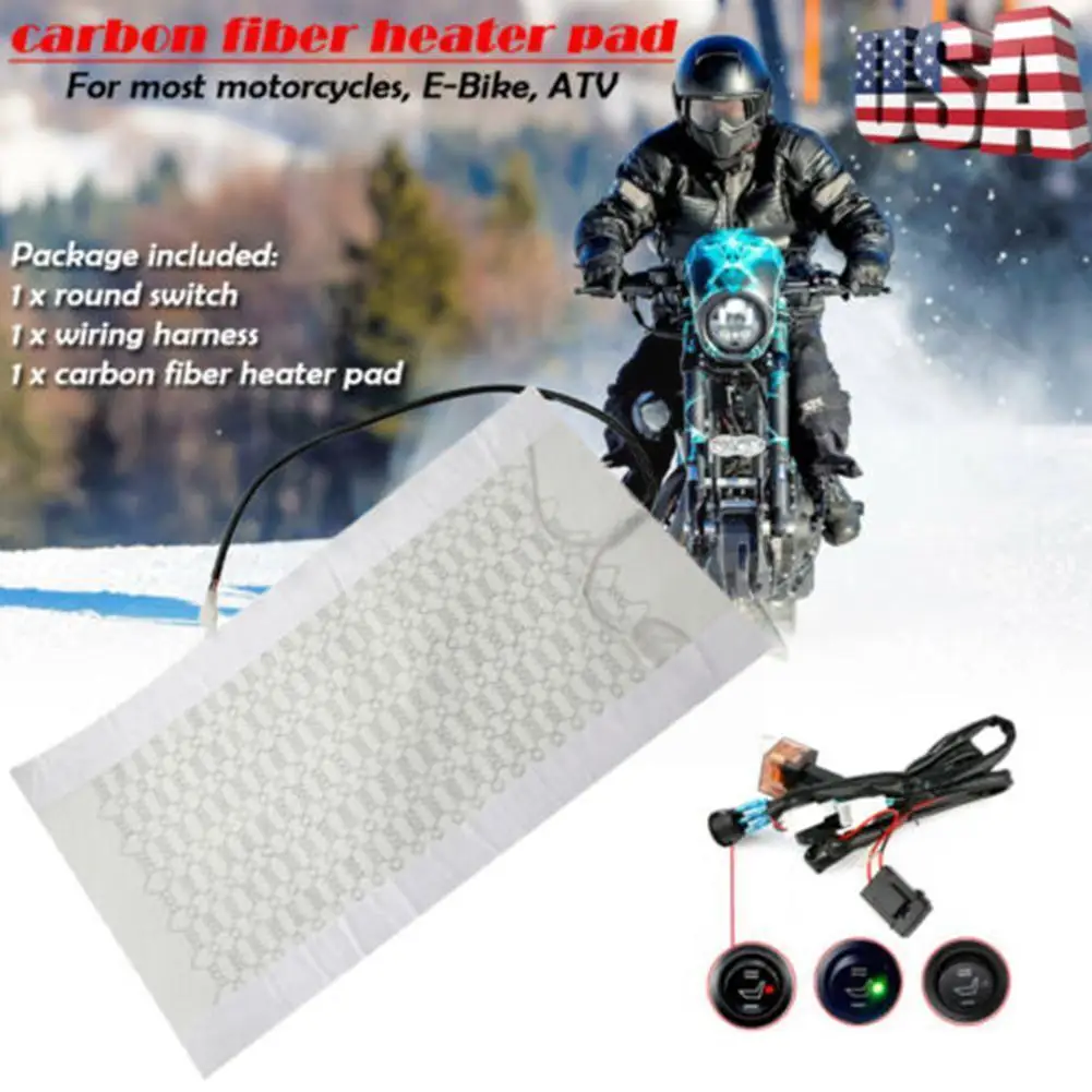 

Universal Carbon Fiber Seats Heater Pads, 5-Level 2, 12V 65± 5°c Thermostatic Switch Seats Warmer For Winter P6Q2