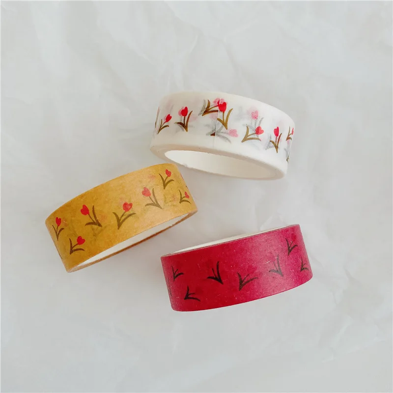 Декоративная лента-Тюльпан Love Washi 25 стилей для заметки карта креативные