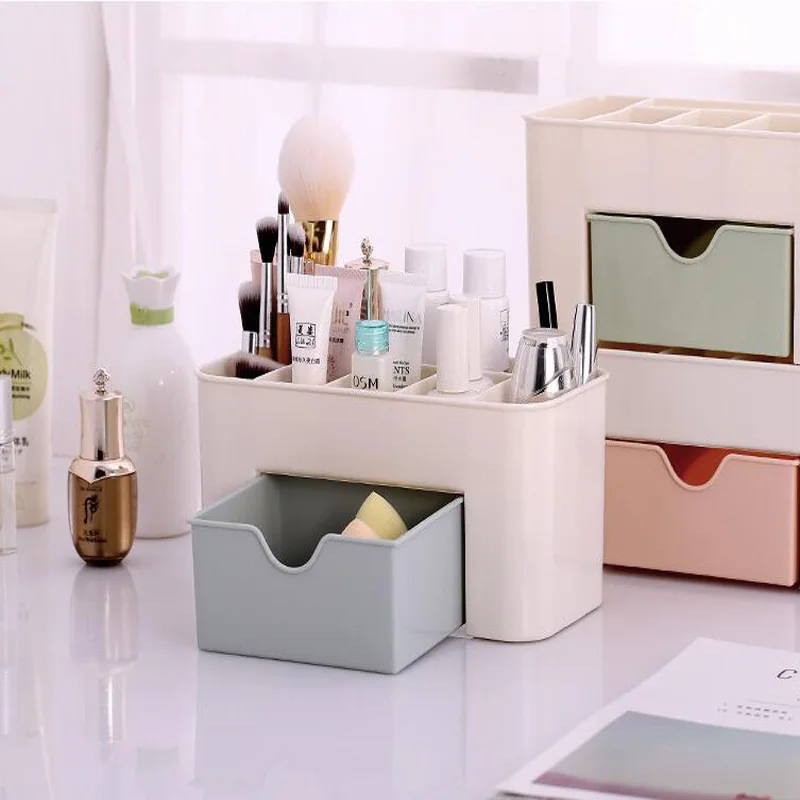 

Simple Desktop Cosmetics Storage Box With Drawer Desktop Multi-function Sub-grid Cosmetic Box Multi-layer Storage Cosmetics, Tis