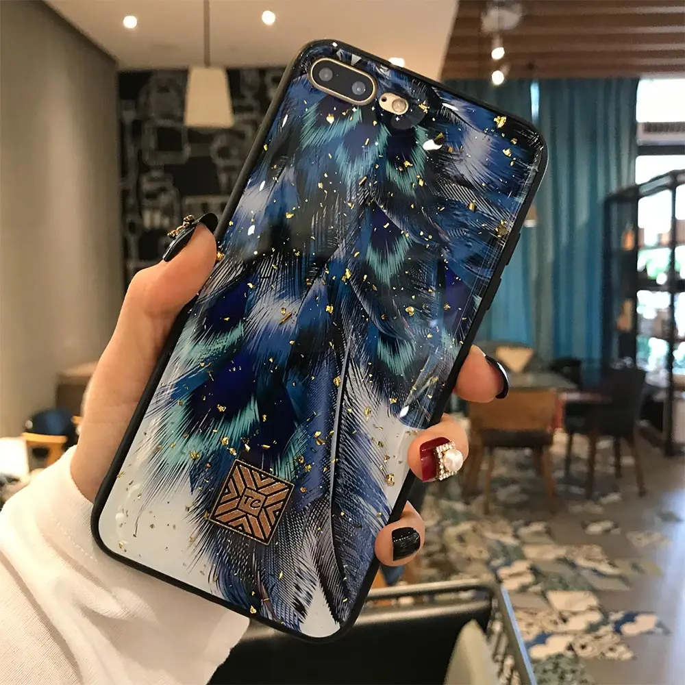 Роскошный чехол KISSCASE для iPhone 7 8 Plus XS Max XR Xs эпоксидная Золотая фольга Чехол X 6 6S PC +
