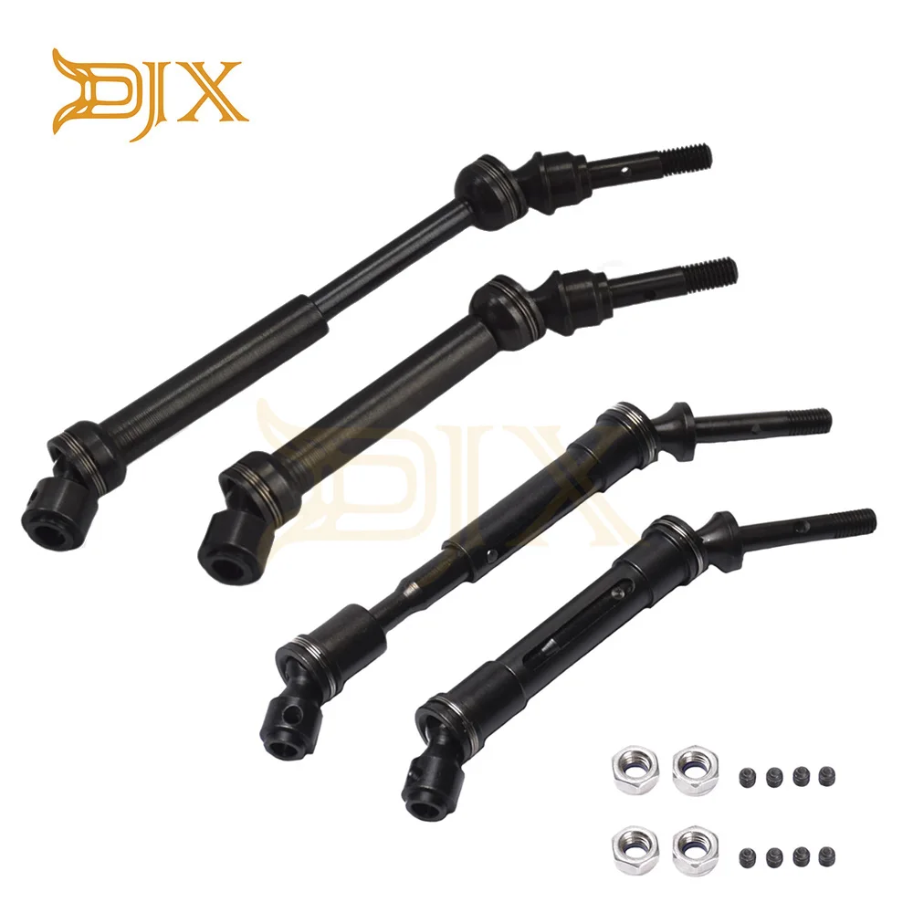 

DJX 4 шт. передние и задние приводные валы в сборе для 1/10 RC Car Traxxas Slash 4X4 SLA017 SLA018