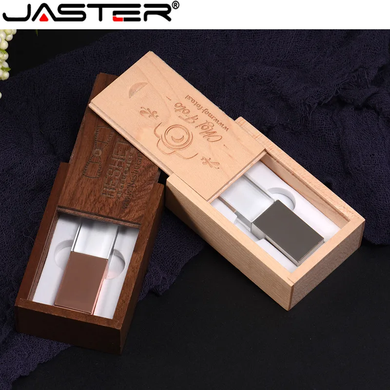 USB-флеш-накопитель JASTER 4-64 Гб в деревянной коробке | Компьютеры и офис