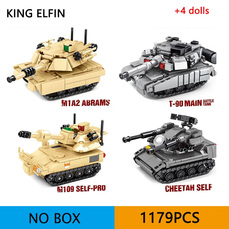

4 смешанных строительных блока серии милитари 0106 года выживания M1A2 Танк для мальчиков сборные мелкие частицы детские игрушки