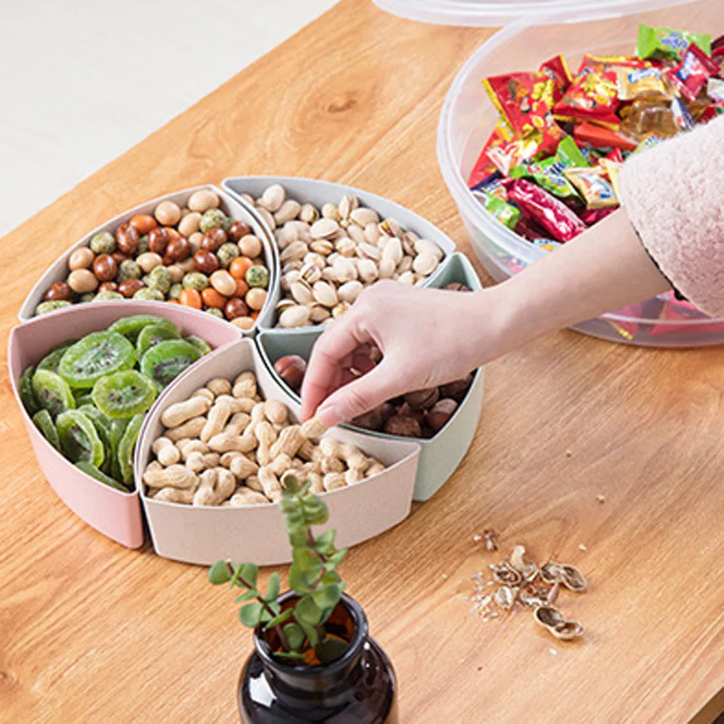 Портативный контейнер для закусок коробка хранения конфет и еды портативный