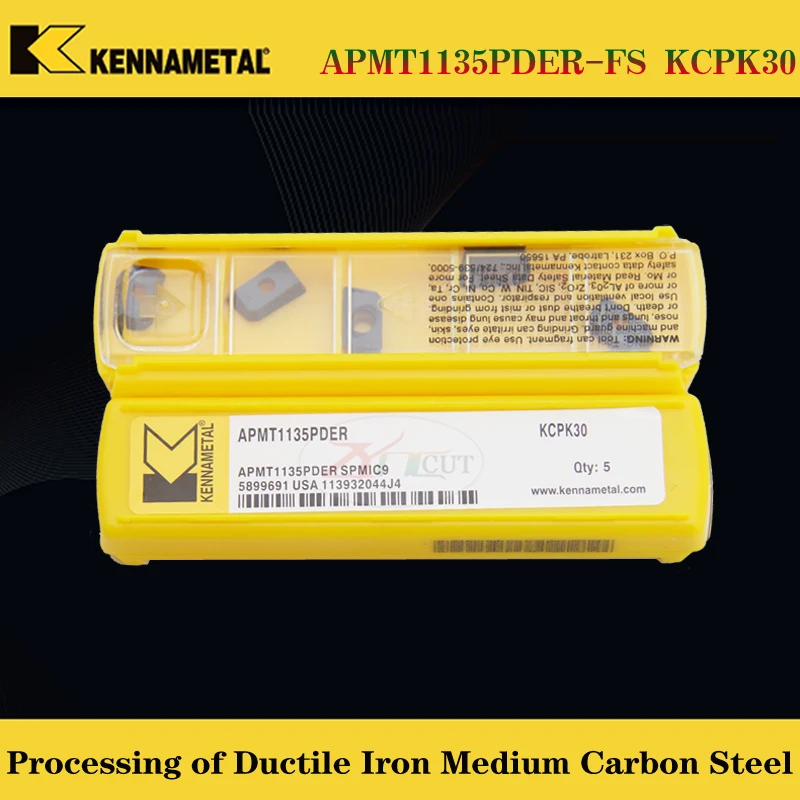 Фрезерные Вставки kennametal APMT1135PDER KC725M SPMIC9 KC522M KCPK30 из нержавеющей стали с высокой