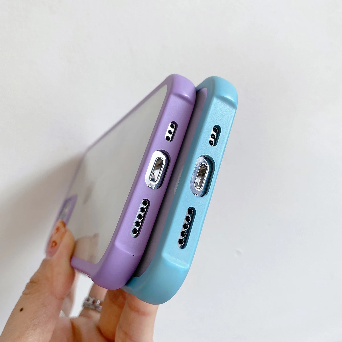 

Candy Color Transparent Anti-Drop Phone Case, Suitable For iPhone 12 11 Pro SE Xs X Max 8 7 Plus Ultra-Thin Back Cover