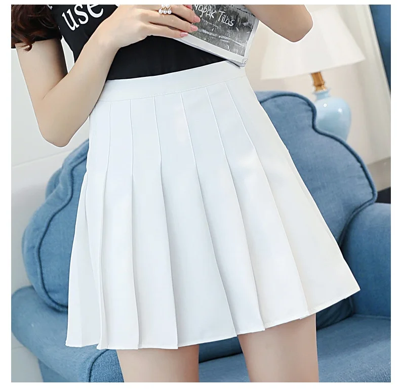 Слоновая кость Autumn Winter High waist umbrella skirt a word skirt wild waist woolen female Flared new poncho skirt Pink Plaid skirt - Цвет: Слоновая кость