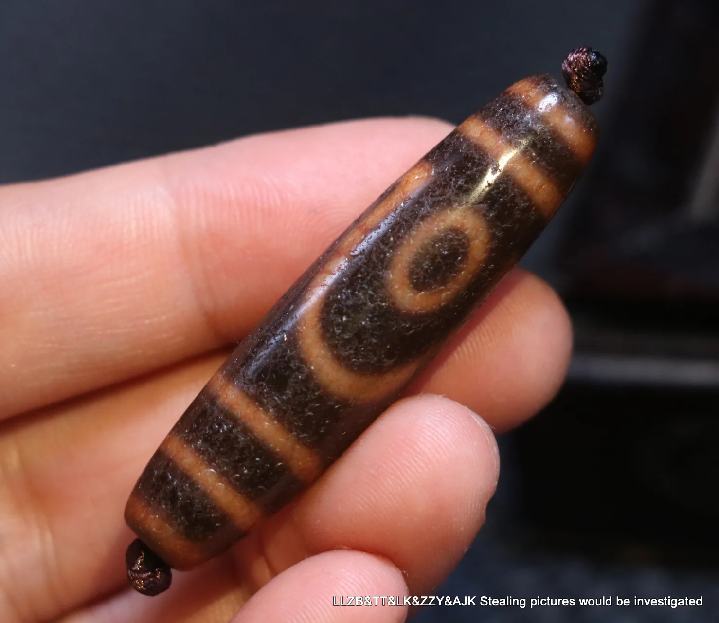 

Ultra Magic Power Tibetan Old Agate Ivory Color 2 Eye Kingdom dZi Bead Pendant LKbrother Sauces Top Quality F029A