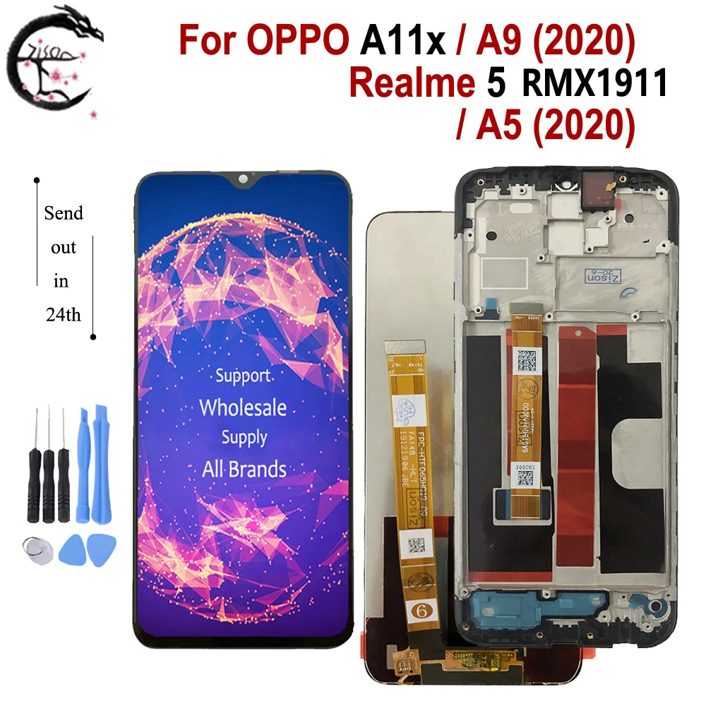 ЖК дисплей Realme 5 с рамкой для OPPO A9 A5 2020 A11x A11 сенсорный экран дигитайзер сенсор в