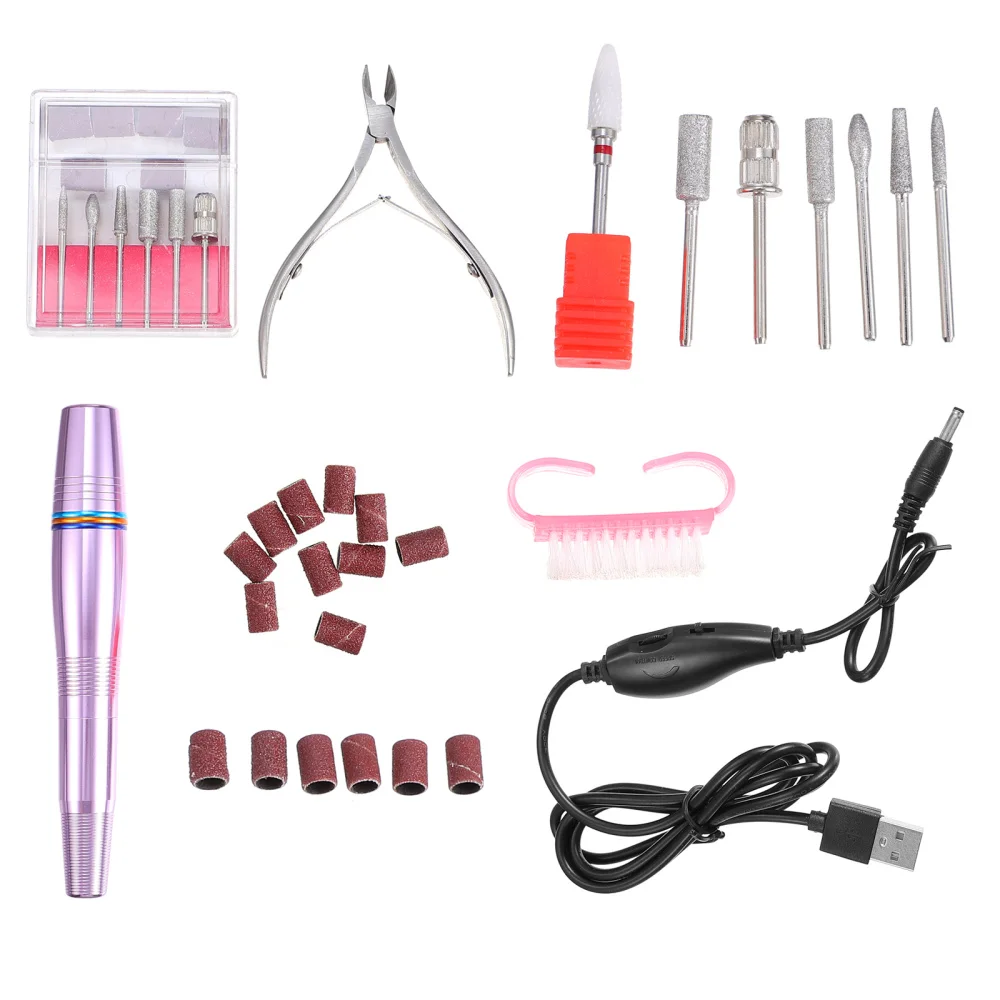 

1 Set Portable Nail Polisher Portable Manicure Grinder Electric Polishing Tool