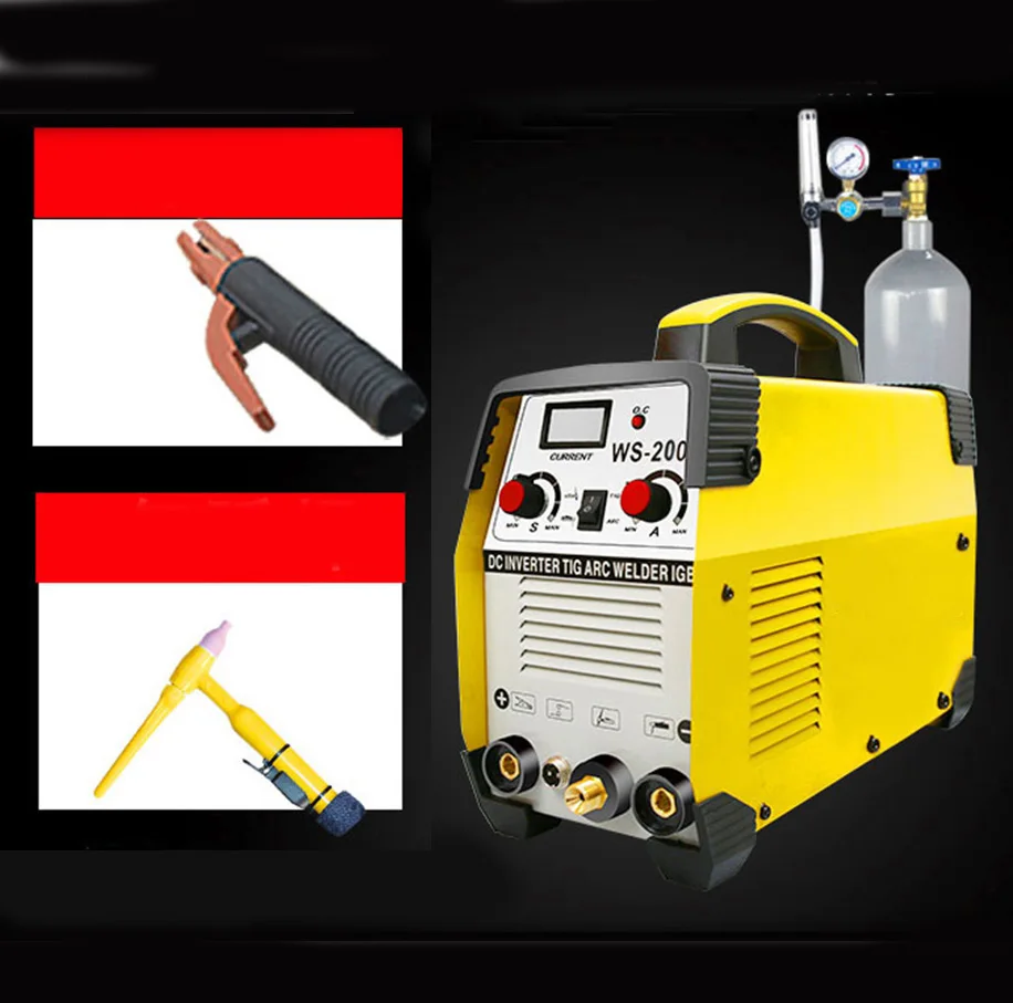 TIG200 Pluse 200 Amps ARC TIG Pulse Сварка многофункциональное устройство TIG200P портативный