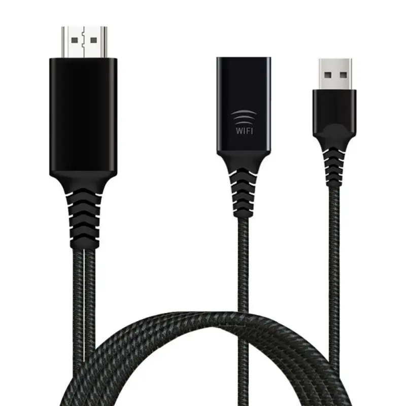 Топ беспроводной дисплей ключ USB Женский 2-в-1 HDTV WiFi видео адаптер к HDMI кабель для