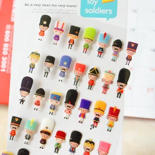 

1 pcs New Kawaii 3D Deco scrapbooking stickers/planner stickers/Decoration label/British soldier/office supplies
