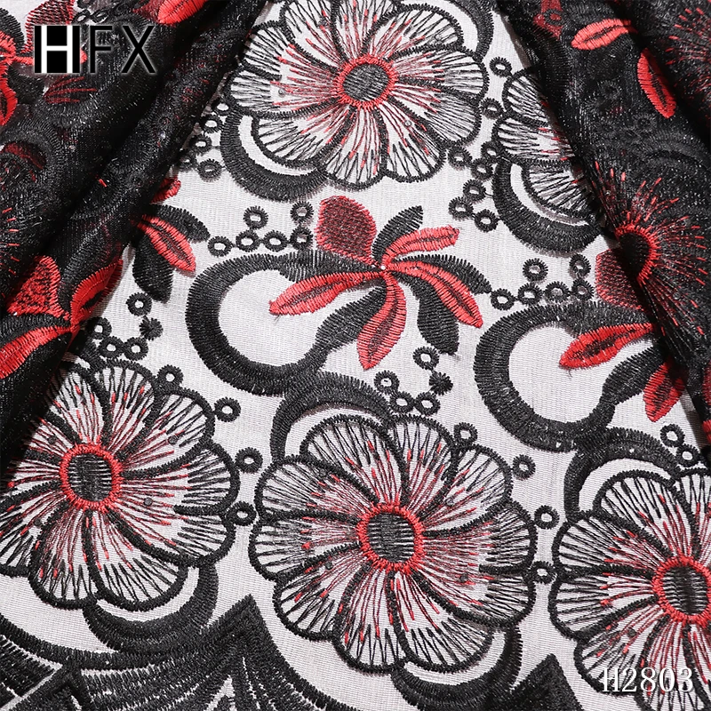 Nigerian Lace Fabrics 2019 Purple French Embroidered African Tulle Fabric For Party Dress | Дом и сад