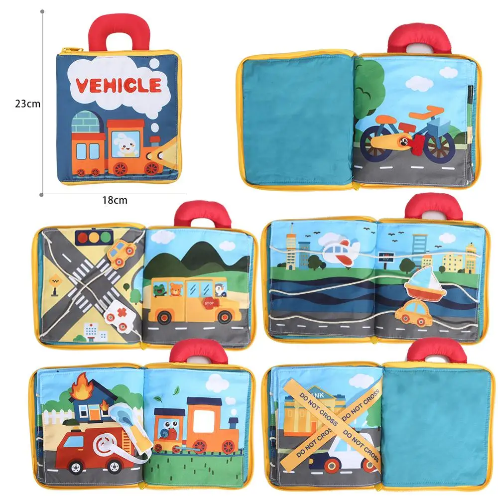 Детские игрушки Beiens для раннего обучения мягкие тканевые книги с животными