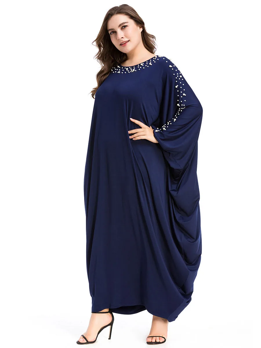 Размера плюс качественное Новое арабское элегантное свободное Абая кафтан