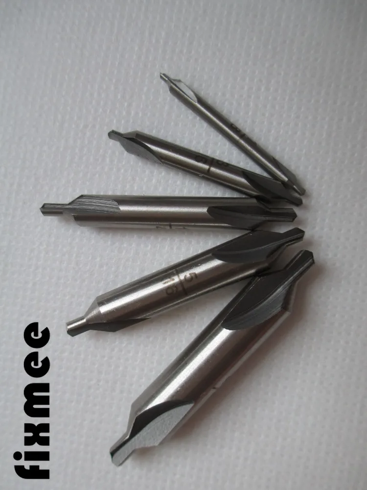 5Pcs HSS Combined Center Drills 60 Degree Countersink Bits Set 1/8&quot 3/16&quot 1/4&quot 5/16&quot 5/32&quot High Speed Steel Drill Bit |