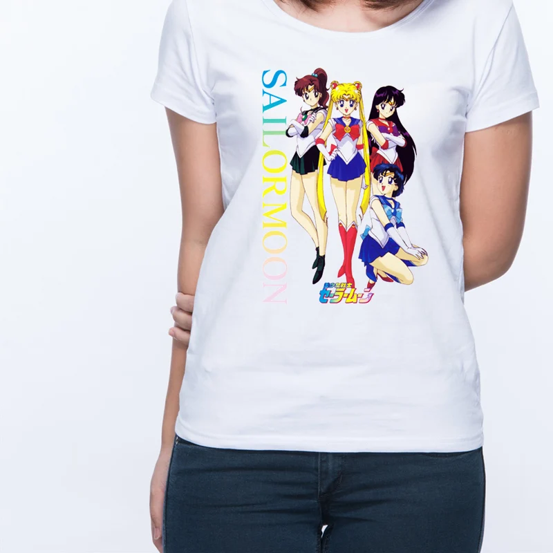 

Tshirt Kpop Japan Cartoon Kawaii Sailor Moon T Shirt Graphic T Shirts Tees Women Clothing 80s Aesthetic Clothes Summer Top Tops