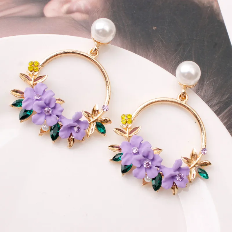 

Sweet Temperament Flower Dangle Earrings Jewelry Accessories 2021