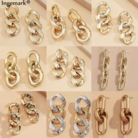 geometric acrylic fashion statement drop earrings for women vintage resin oval round dangle earring 2021 brincos wedding jewelry