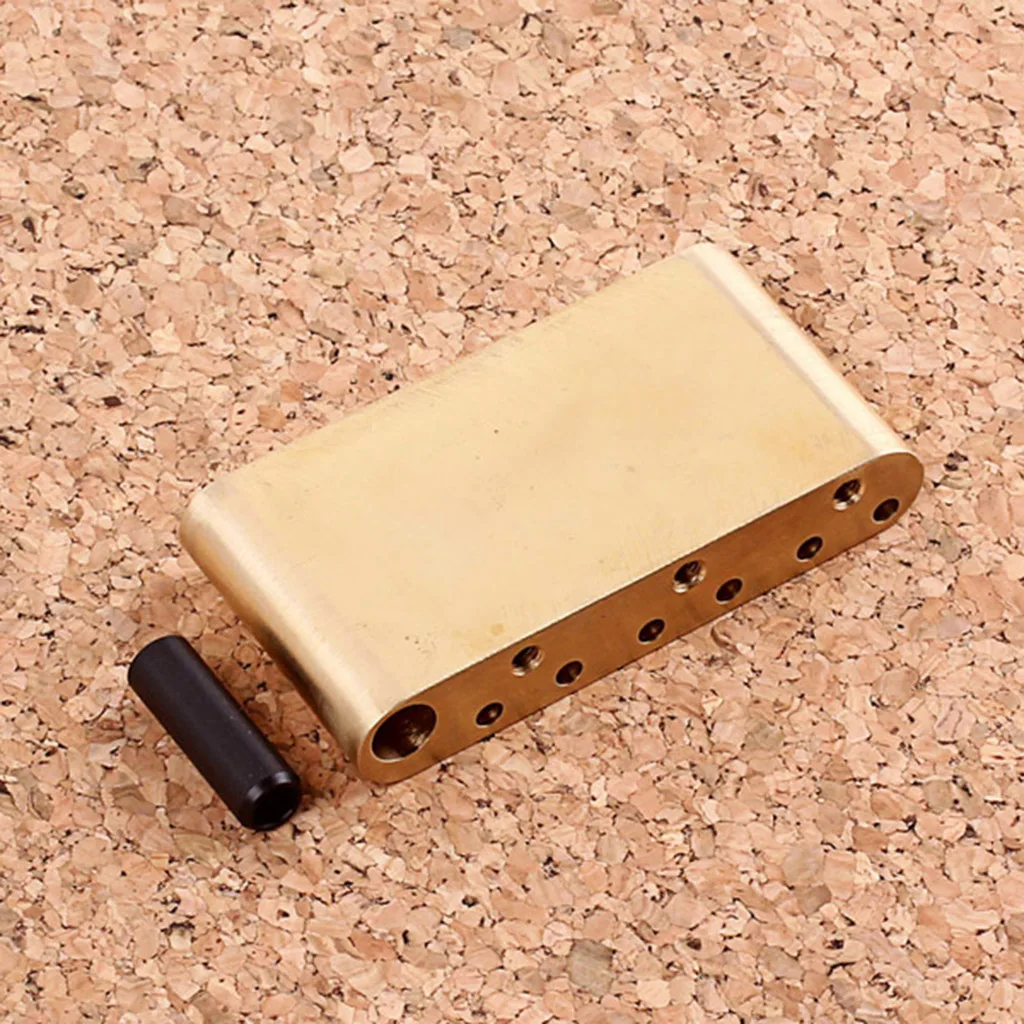 

Прочный мост с планкой, золото, простая установка, латунный инструмент с 6 отверстиями, запчасти для электрогитары, набор тремоло