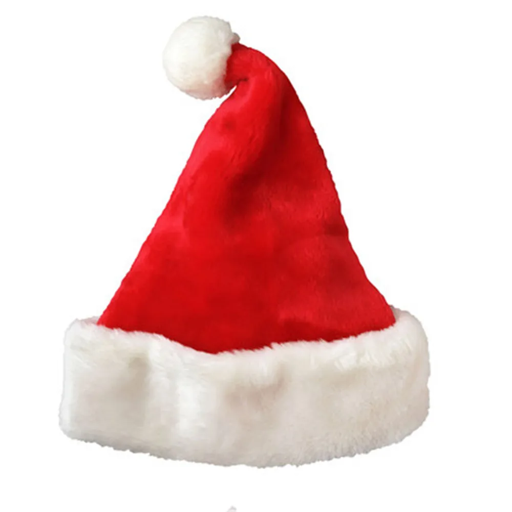 

40x28cm Adults Children Christmas Hats Santa Claus Christmas Ornaments Santa Hats Party Cap Winter Warmer Xmas Party Props Decor