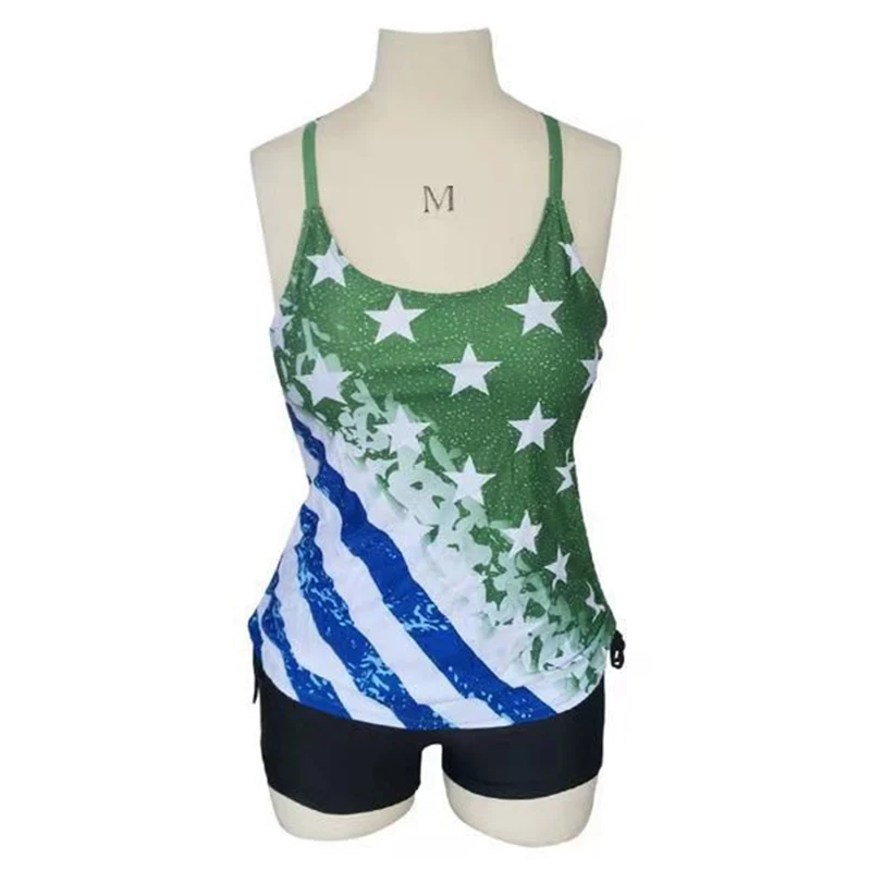 

Summer Woman Swimsuit Sexy two Pieces Bikini New Push Up Bikini Set Beachwear Pringting star briefs Beach Bathing swim Suit