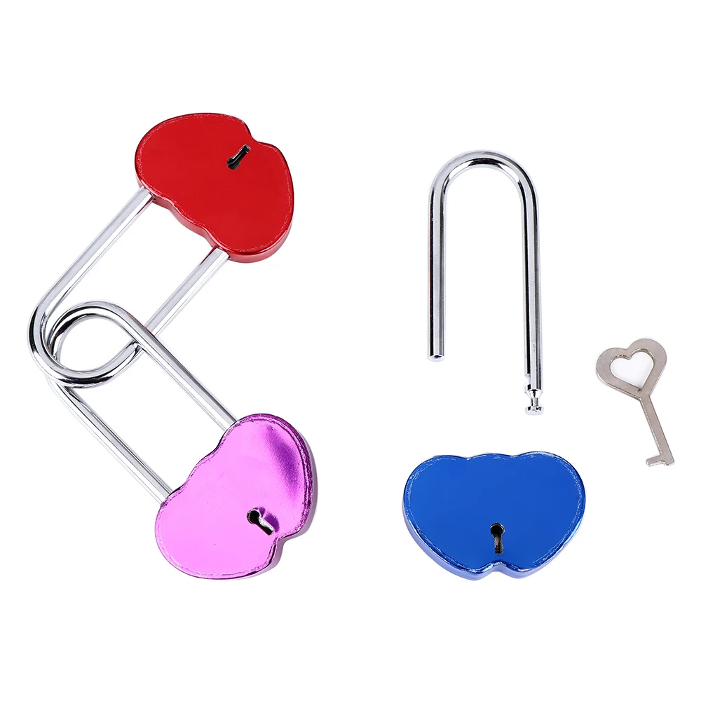 1 Pcs Heart Padlocks Vintage Metal Pad Lock with Two Keys For Jewelry Box Diary Book Suitcase | Обустройство дома