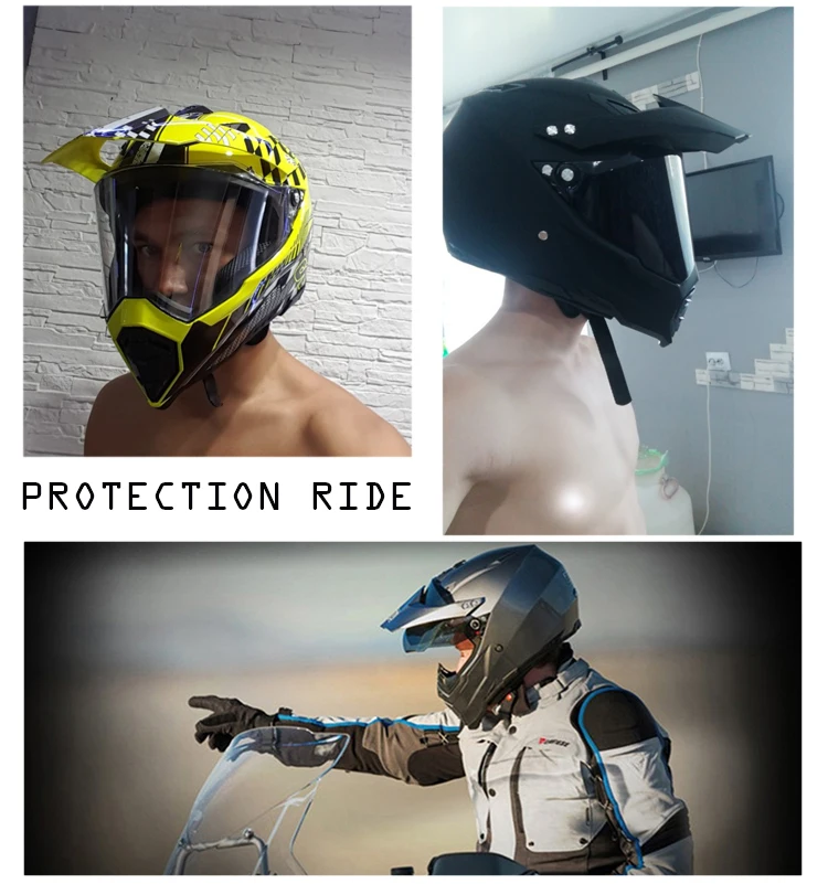 MSUEFKD внедорожный мото rcycle шлем с солнцезащитным козырьком moto-Cross moto cross шлем с двойным щитком racing moto
