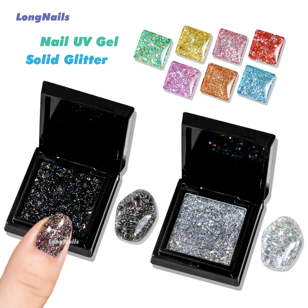 

3g Shimmering Meteor Nail UV Gel Solid Fancy Glitter Jelly Polish Dazzling Painting Gradient Holo-art Nail Solid Lacquer Gel 3CE