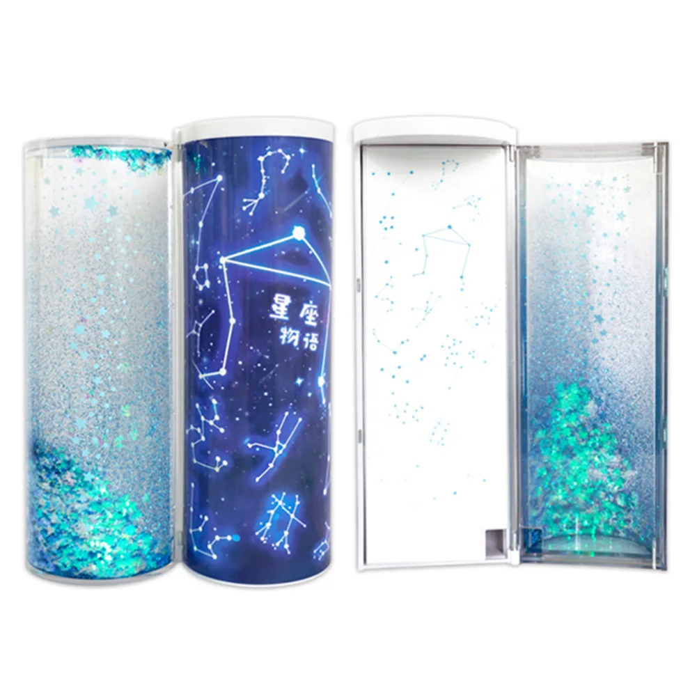 Канцелярская коробка зыбучий песок полупрозрачный многофункциональный корпус