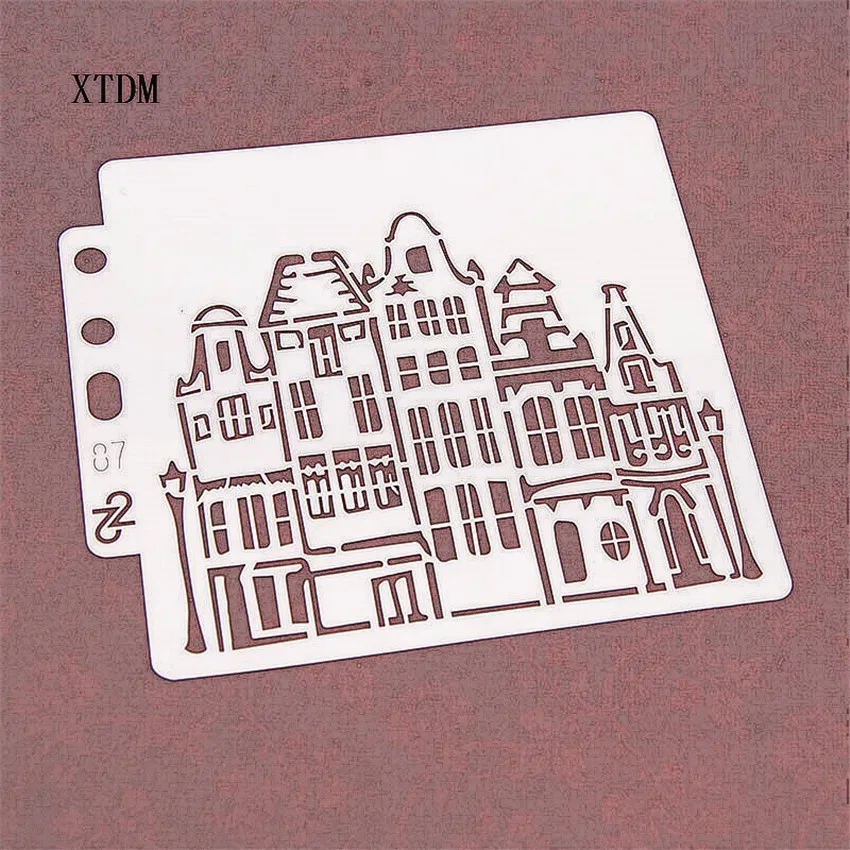 Пластиковая форма для замка Щит DIY трафареты скрапбукинга полое украшение печать