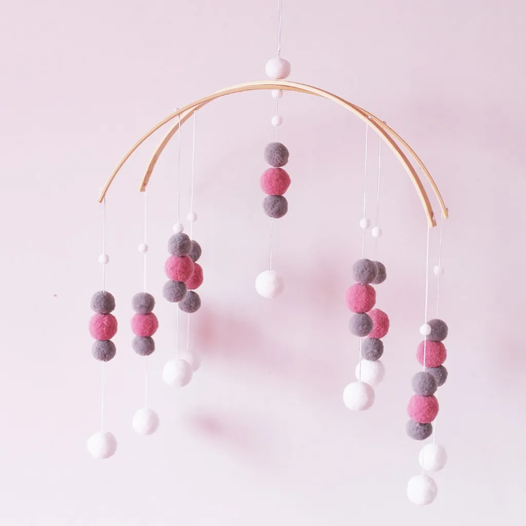 Mobile Wooden Ceiling Hangings For Boys Girls Baby Crib Nordic Style Kids Bed Decoration Kinderzimmer Deko Baby Room Pendant