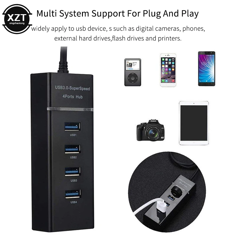 USB-разветвитель с 4 портами 3 0 дюйма Type-c |