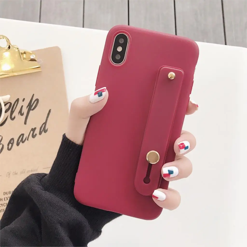 Силиконовый браслет на запястье чехол для телефона iPhone 11 Pro MAX XS XR X 8 7 6S Plus 5s SE