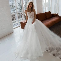 fivsole princess tulle a line wedding dress 2021 sweetheart beading pearls bridal gowns vestido de noche suknia %c5%9blubna backless