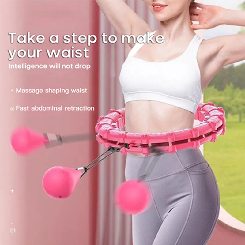 

Fitness Hoops Smart Sport Exercise Massage Cirles 24 Detachable Knots Abdomen Workout Weight Loss Non-Falling Hoola Hoops