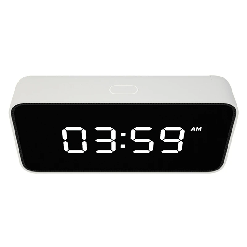 Xiaomi Xiaoai Smart Alarm Clock AI Voice Broadcast ABS Table Dersktop Clocks AutomaticTime Calibration Mi Home App | Электроника