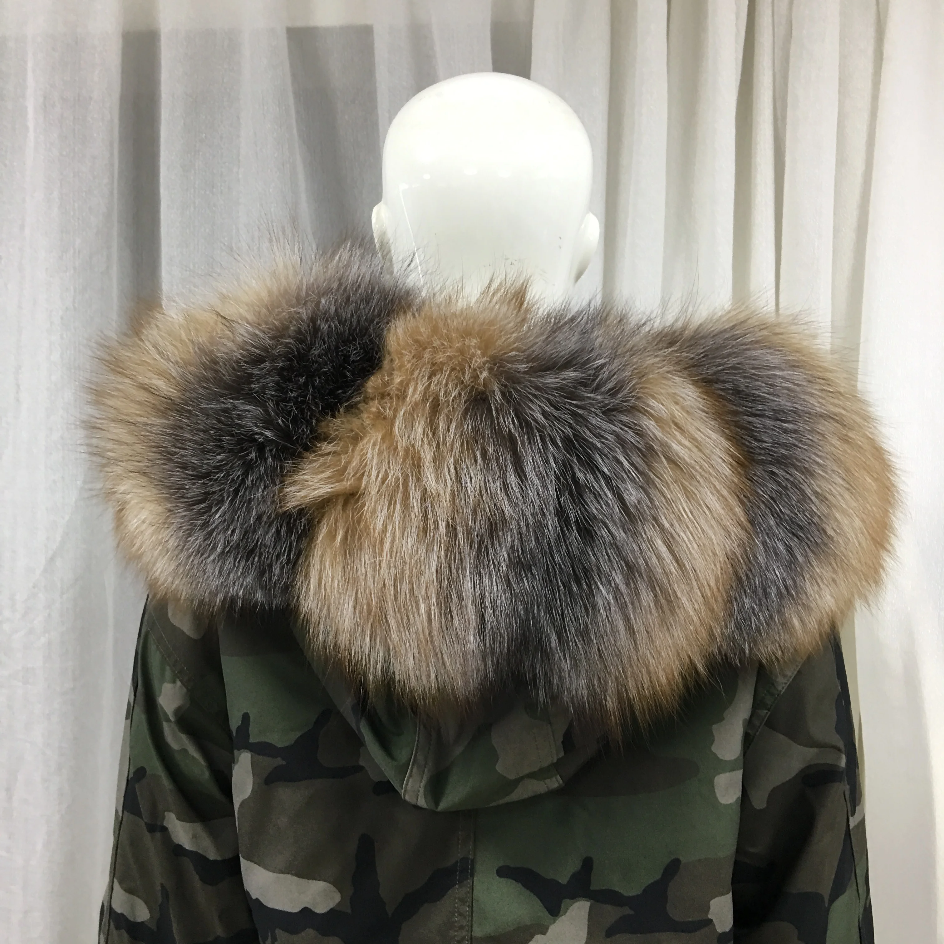 Army falge army green специальный дизайн с лисьим мехом зимняя новая коллекция меховые пальто